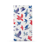 Front Side of Personalized iPhone Wallet Case with Bird design