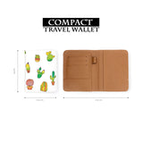 compact size of personalized RFID blocking passport travel wallet with Plants Enjoyillustration design