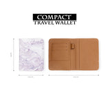 compact size of personalized RFID blocking passport travel wallet with MarbledPaperEd design
