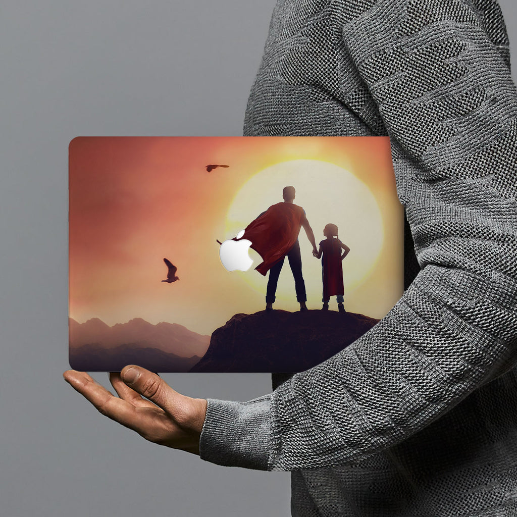 hardshell case with Father Day design combines a sleek hardshell design with vibrant colors for stylish protection against scratches, dents, and bumps for your Macbook