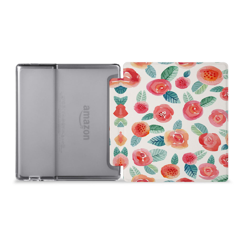 The whole view of Personalized Kindle Oasis Case with Rose design