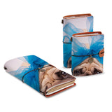 three size of midori style traveler's notebooks with Dog design
