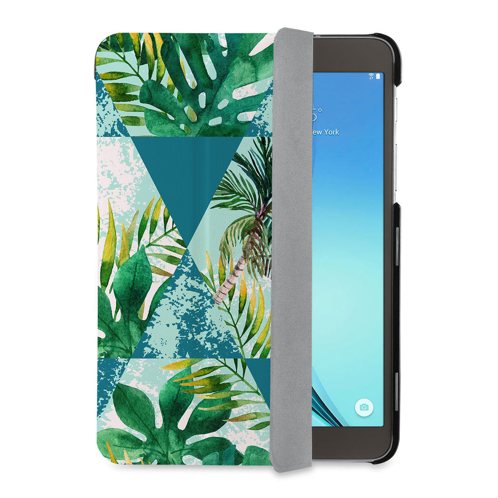 auto on off function of Personalized Samsung Galaxy Tab Case with Tropical Leaves design - swap