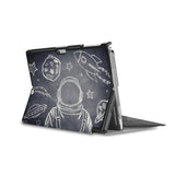 swap - the back side of Personalized Microsoft Surface Pro and Go Case in Movie Stand View with Astronaut Space design