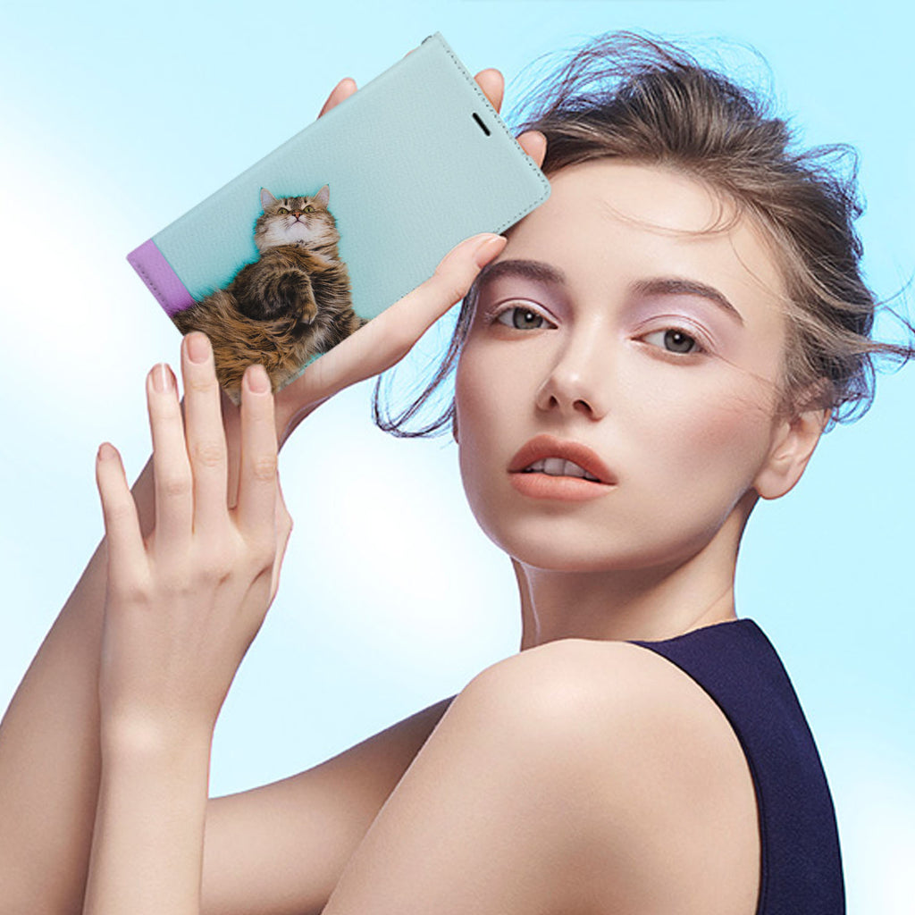 Personalized iPhone Wallet Case with Cat desig marries a wallet with an Samsung case, combining two of your must-have items into one brilliant design Wallet Case. 