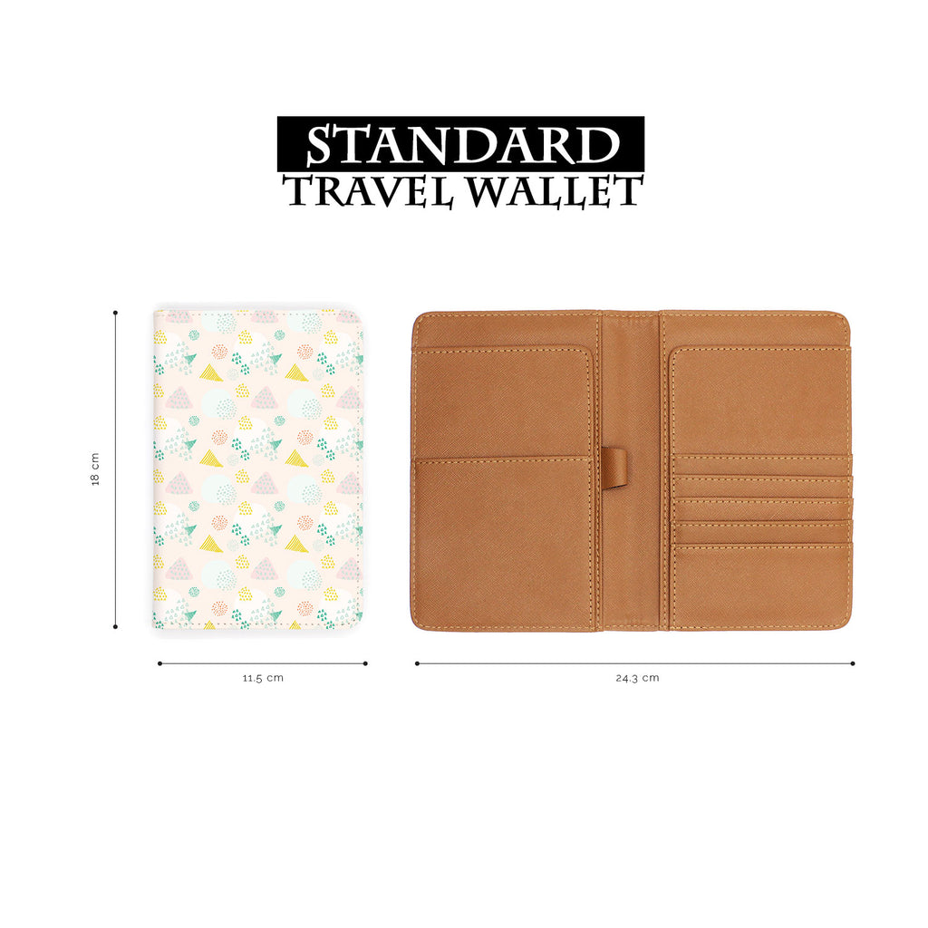 standard size of personalized RFID blocking passport travel wallet with Abstract Patterns design