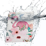 Water-safe fabric cover complements your Kindle Oasis Case with Flamingo design