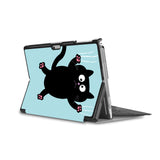 the back side of Personalized Microsoft Surface Pro and Go Case in Movie Stand View with Cat Kitty design - swap