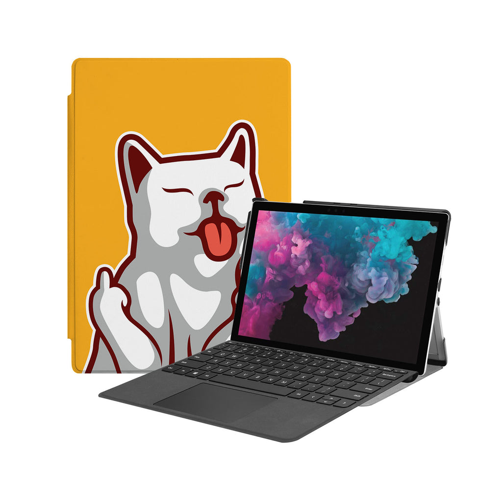 the Hero Image of Personalized Microsoft Surface Pro and Go Case with Cat Fun design