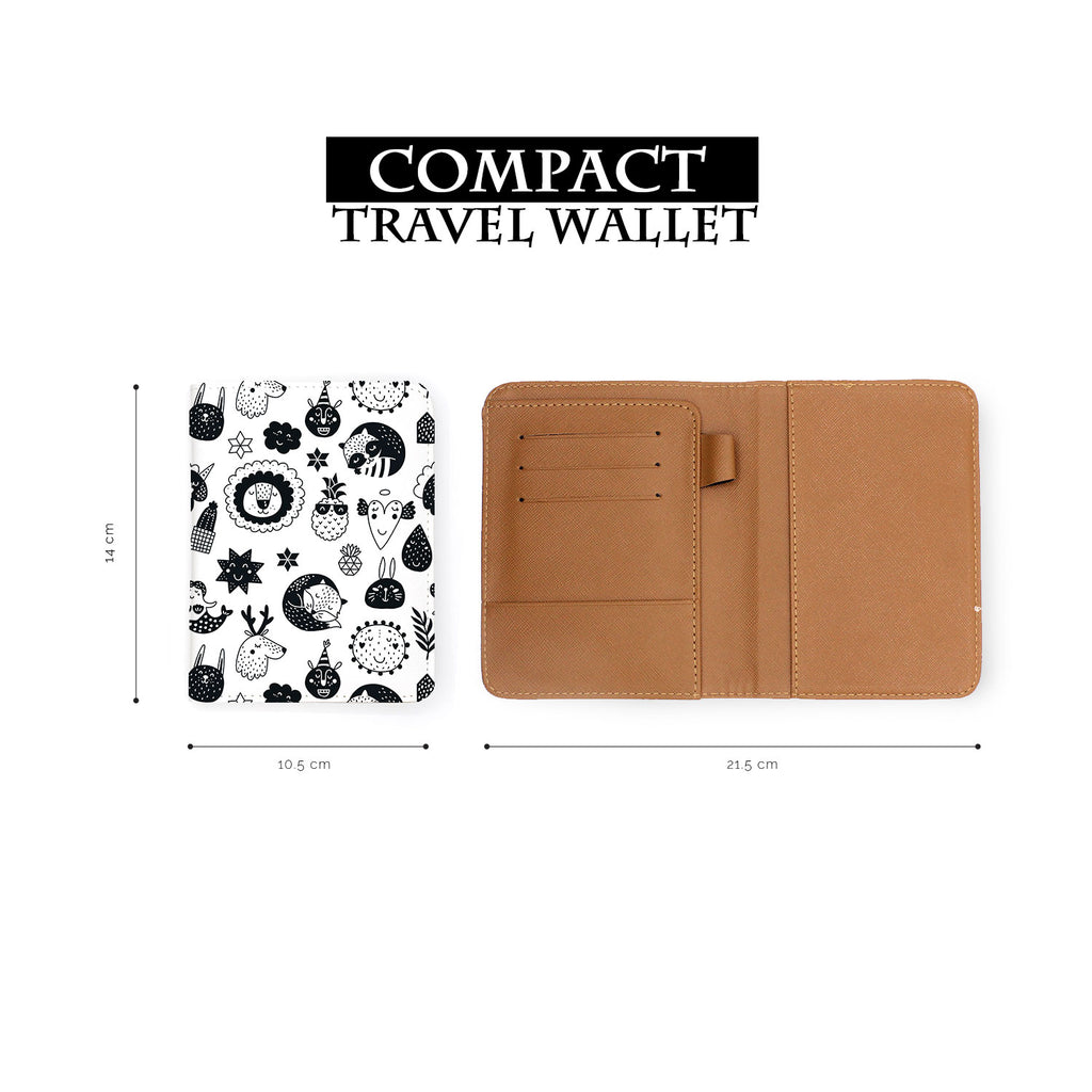 compact size of personalized RFID blocking passport travel wallet with Scandinavian design