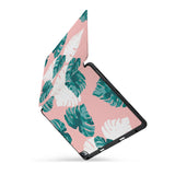 personalized iPad case with pencil holder and Pink Flower 2 design