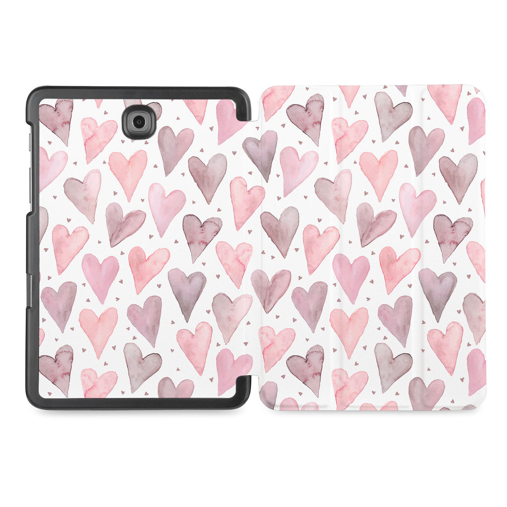 the whole printed area of Personalized Samsung Galaxy Tab Case with Love design