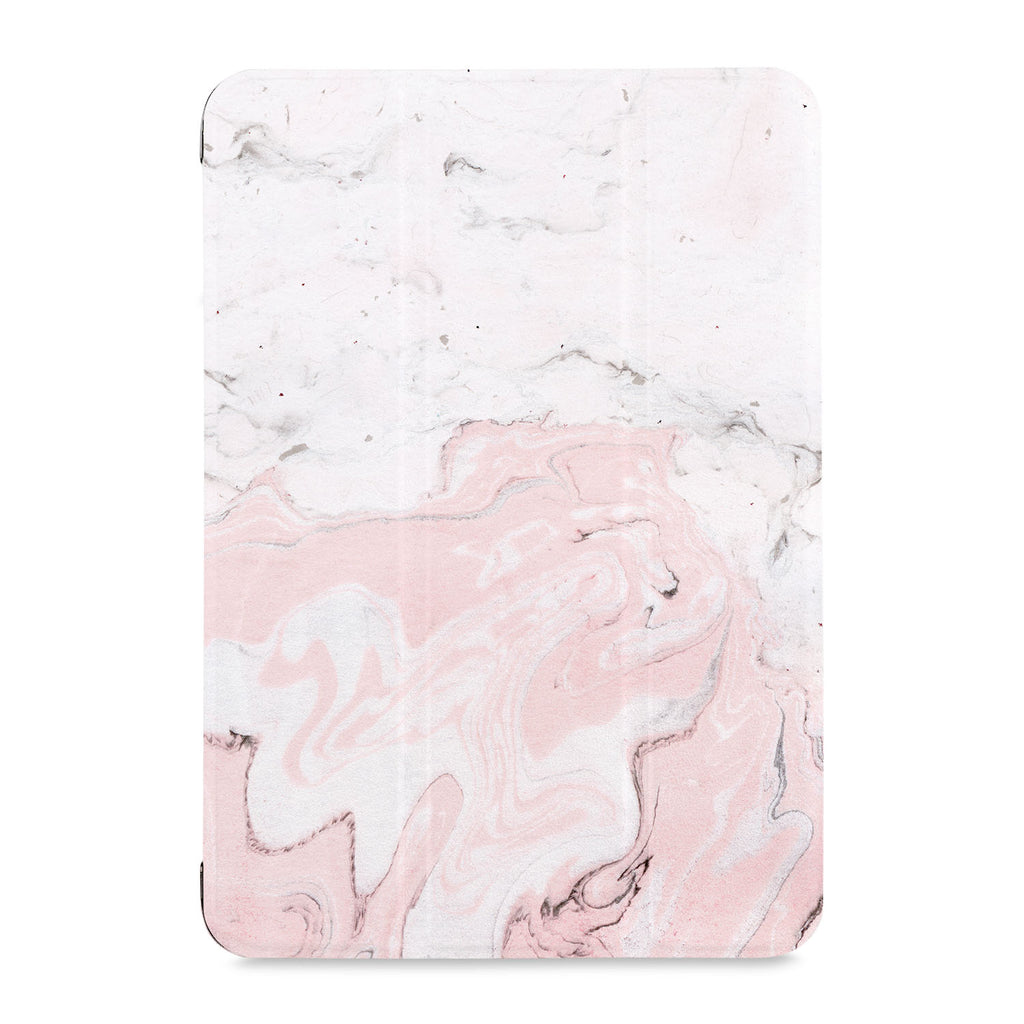 the front view of Personalized Samsung Galaxy Tab Case with Pink Marble design