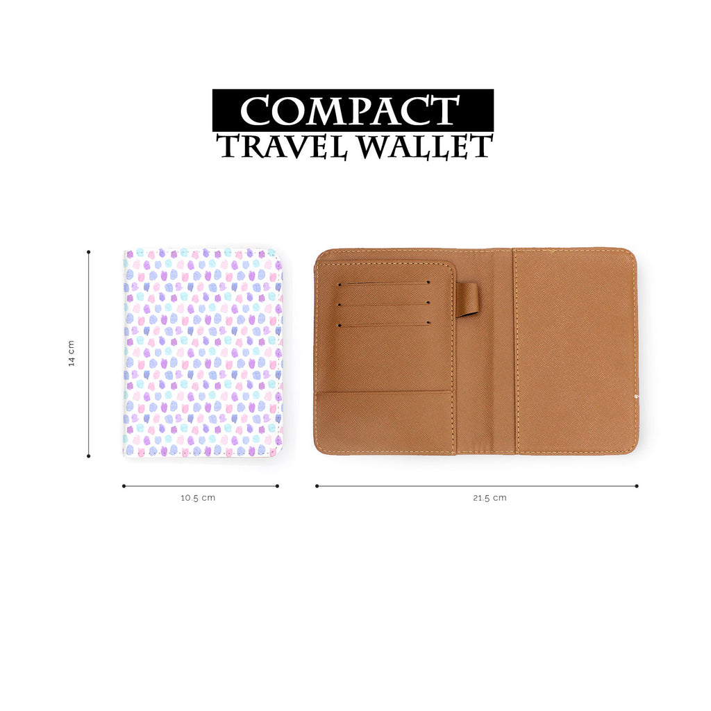 compact size of personalized RFID blocking passport travel wallet with Watercolor Love design