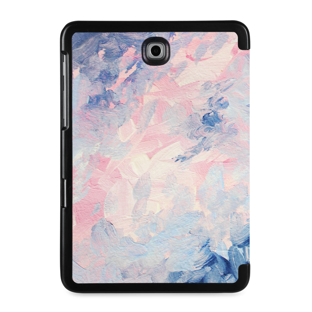 the back view of Personalized Samsung Galaxy Tab Case with Oil Painting Abstract design