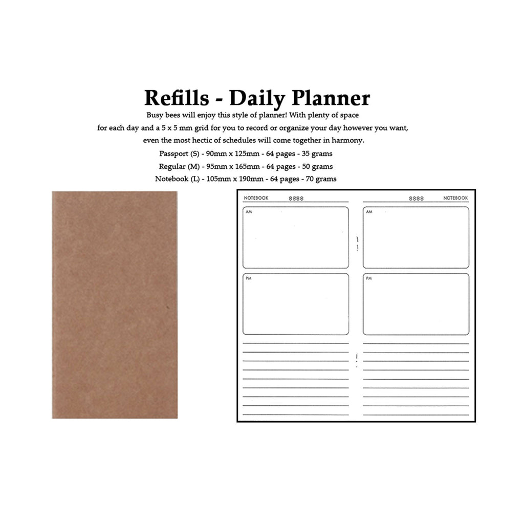 Traveler's Notebook Refill - Daily Planner