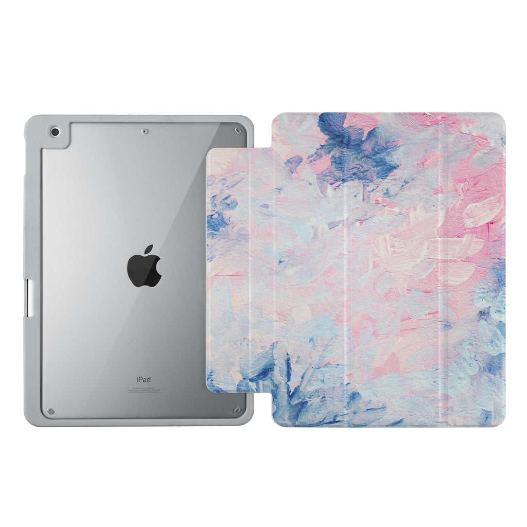 Vista Case iPad Premium Case with Oil Painting Abstract Design uses Soft silicone on all sides to protect the body from strong impact.