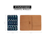 standard size of personalized RFID blocking passport travel wallet with Modern Floral design