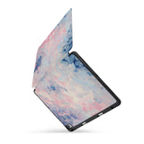 personalized iPad case with pencil holder and Oil Painting Abstract design