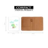 compact size of personalized RFID blocking passport travel wallet with Dino design