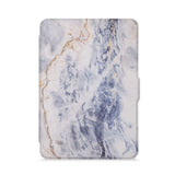 front view of personalized kindle paperwhite case with Marble design - swap