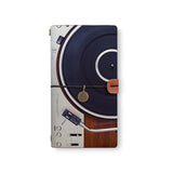 the front top view of midori style traveler's notebook with Retro Vintage design