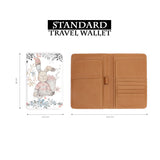 standard size of personalized RFID blocking passport travel wallet with Fairy Rabbits design