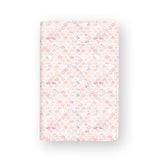 front view of personalized RFID blocking passport travel wallet with Marble Tiles design