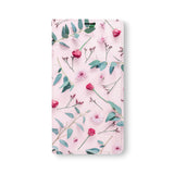 Front Side of Personalized Samsung Galaxy Wallet Case with PinkFlower design