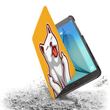 the drop protection feature of Personalized Samsung Galaxy Tab Case with Cat Fun design