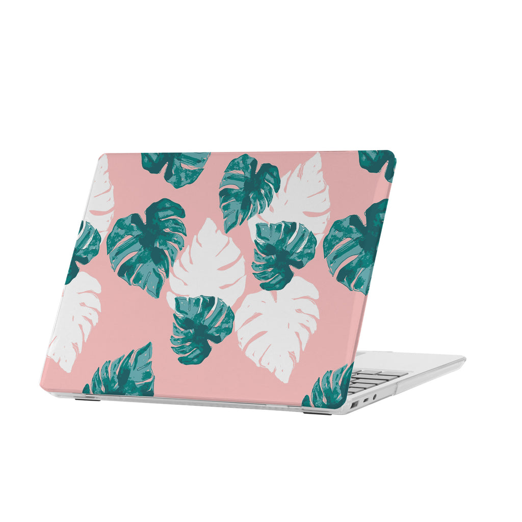personalized microsoft laptop case features a lightweight two-piece design and Pink Flower 2 print
