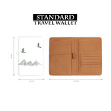 standard size of personalized RFID blocking passport travel wallet with Watercolor Elements design