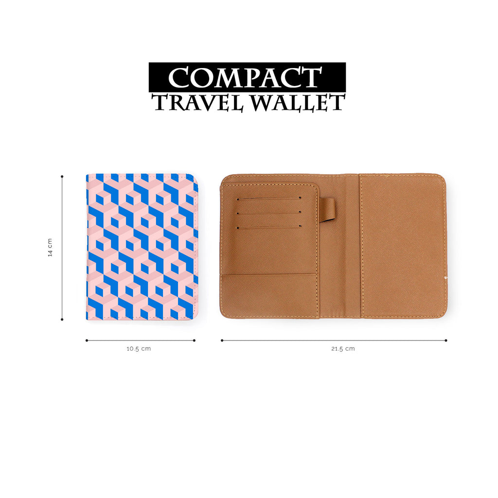 compact size of personalized RFID blocking passport travel wallet with 3D Patterns design