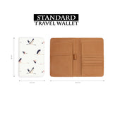 standard size of personalized RFID blocking passport travel wallet with Bird And Flower design