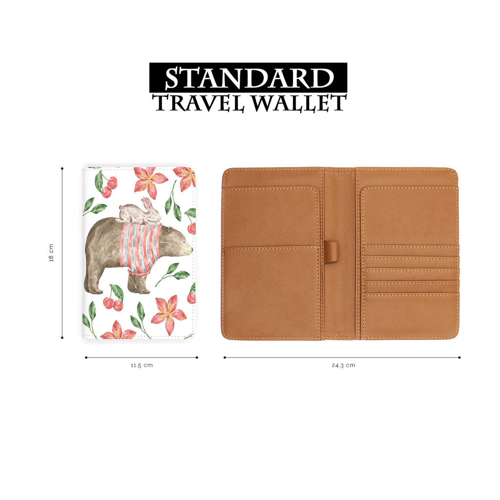 standard size of personalized RFID blocking passport travel wallet with Best Friends design
