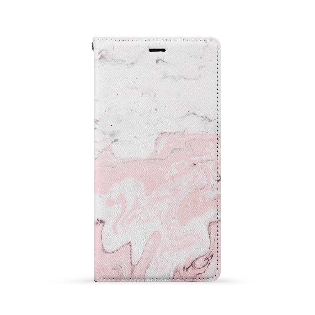 Front Side of Personalized iPhone Wallet Case with Marble design