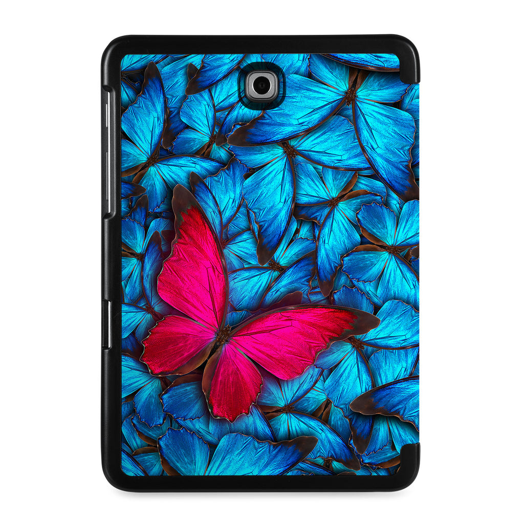 the back view of Personalized Samsung Galaxy Tab Case with Butterfly design