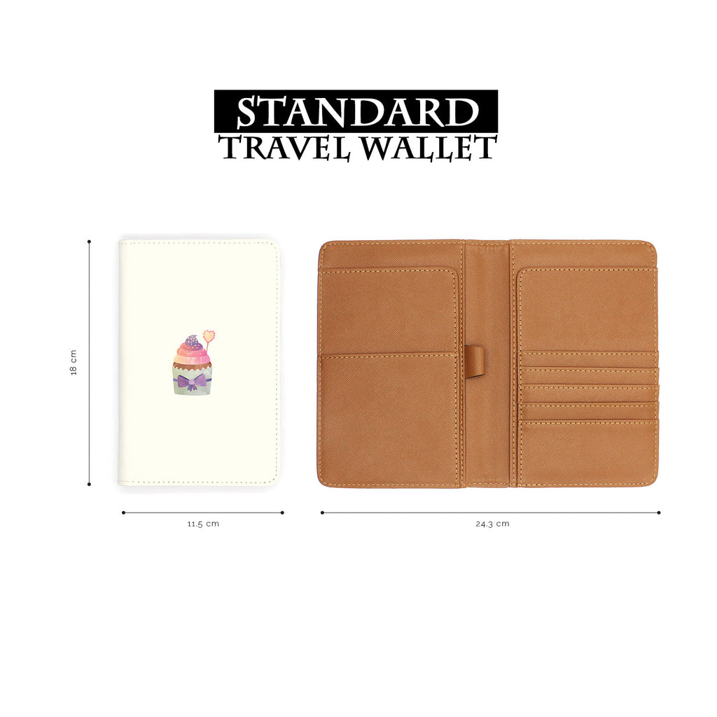 standard size of personalized RFID blocking passport travel wallet with Pumpkin Spice 2 design