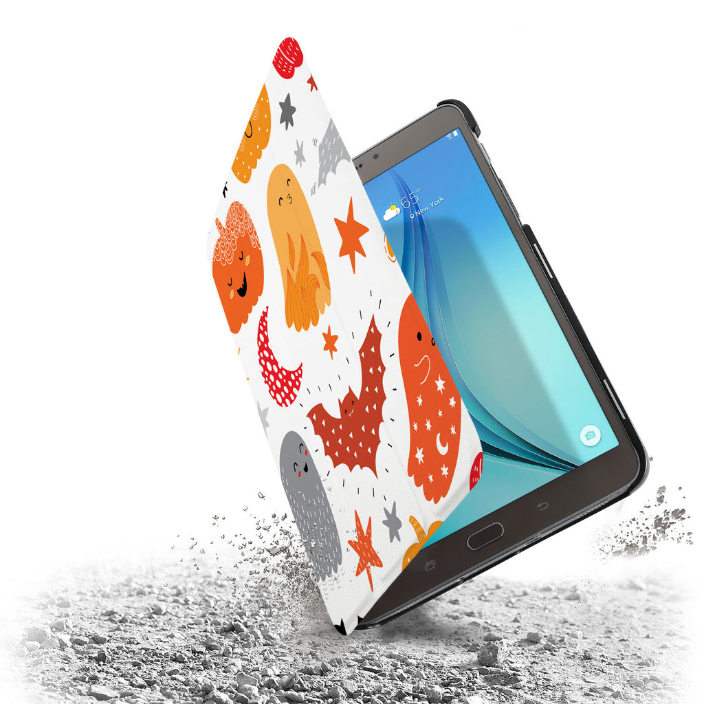 the drop protection feature of Personalized Samsung Galaxy Tab Case with Halloween design