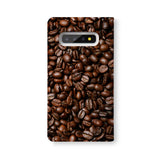Back Side of Personalized Samsung Galaxy Wallet Case with Coffee design - swap