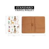 standard size of personalized RFID blocking passport travel wallet with Forest Friends design