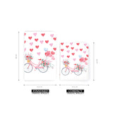 comparison of two sizes of personalized RFID blocking passport travel wallet with Happy Valentine Day design