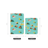 comparison of two sizes of personalized RFID blocking passport travel wallet with Sweet Christmas design