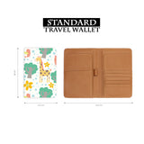 standard size of personalized RFID blocking passport travel wallet with Animals Collection design