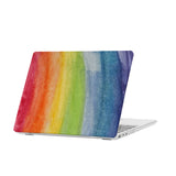 personalized microsoft laptop case features a lightweight two-piece design and Rainbow print