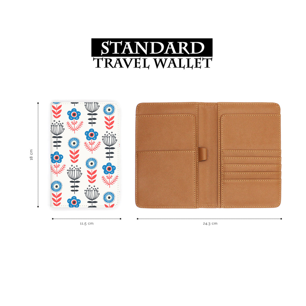 standard size of personalized RFID blocking passport travel wallet with North Dream design