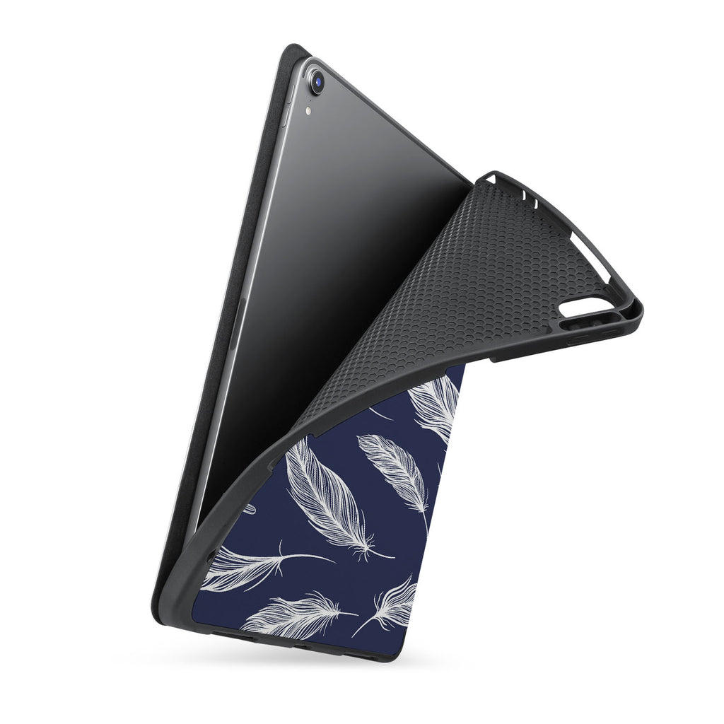 soft tpu back case with personalized iPad case with Feather design